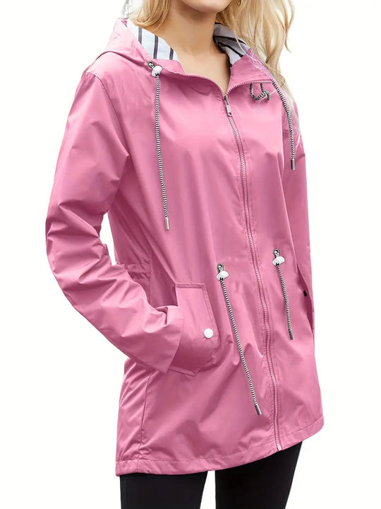 R&B | Lässiger Wasserdichter Hoodie mit Langen Ärmeln, Knie-Lang für Frauen Perfekt für Herbst und Winter