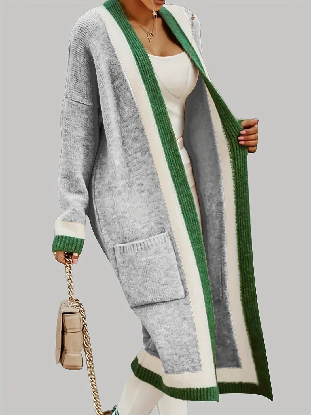 R&B | Lange Strickcardigan Vintage Inspiration mit Herbstlichen Akzenten