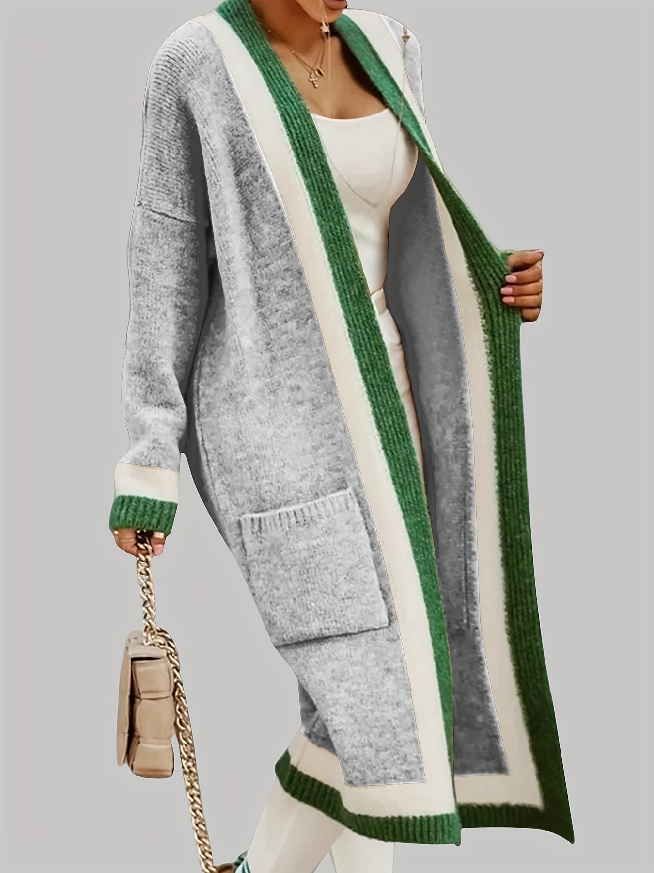 R&B | Lange Strickcardigan Vintage Inspiration mit Herbstlichen Akzenten