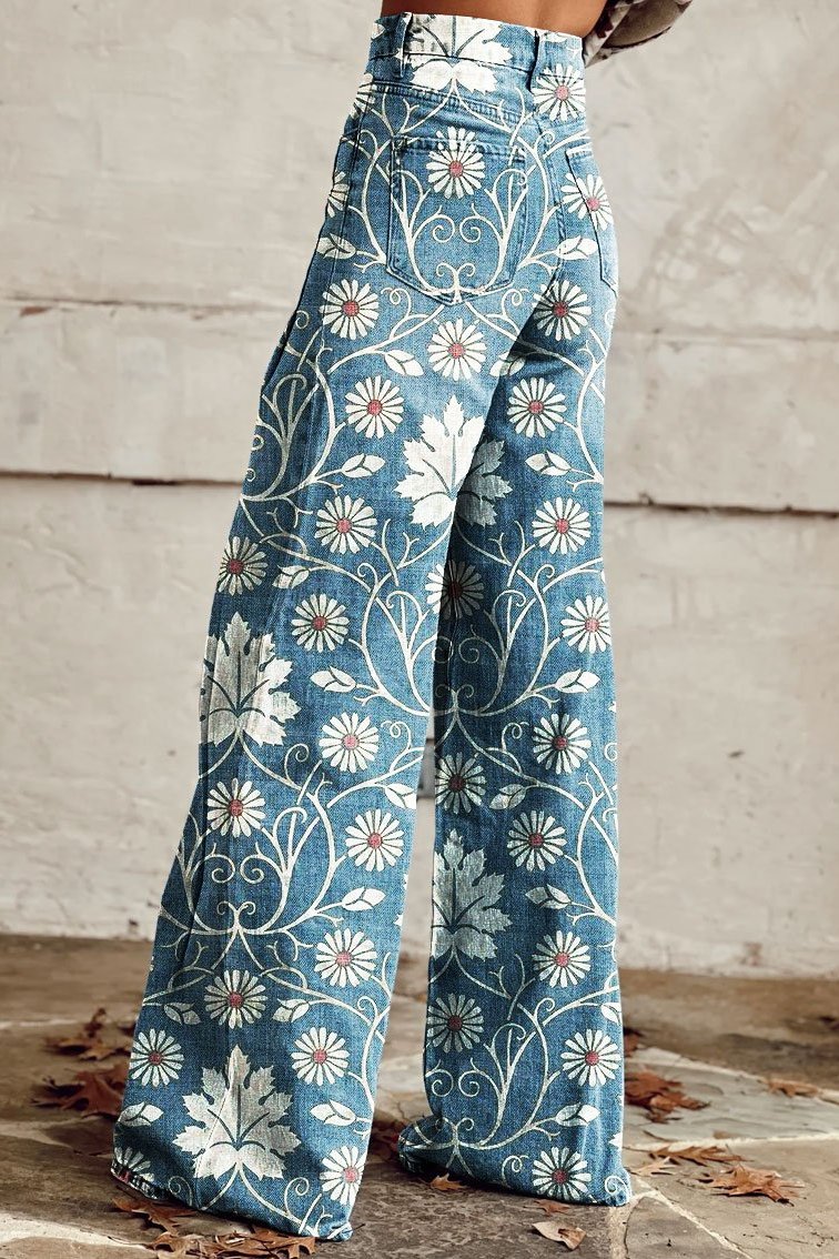 R&B | Stilvolle Hose mit Blumigem Charme für Frauen