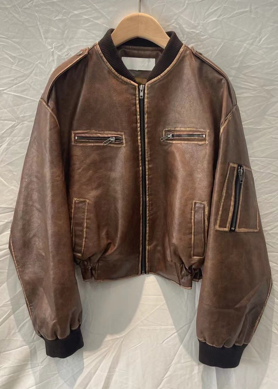 R&B | Leder Bomberjacke