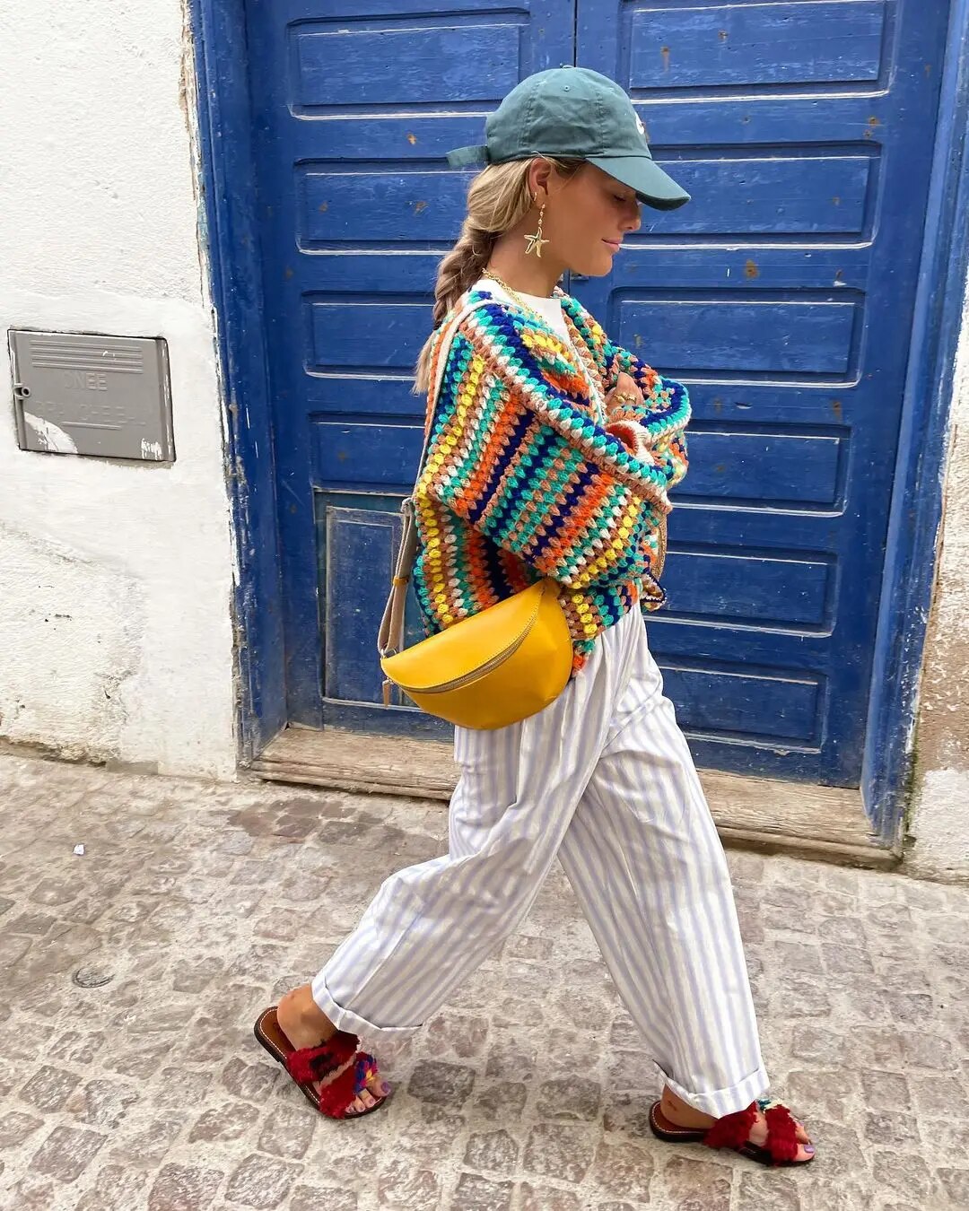 R&B | Stilvolle Bunte Strickjacke