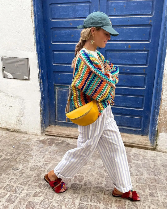 R&B | Stilvolle Bunte Strickjacke