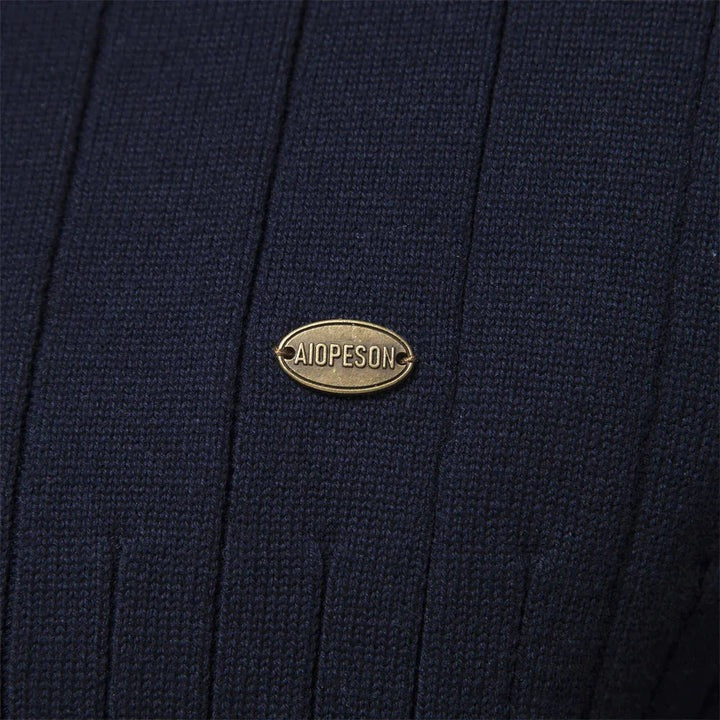 R&B | Strickpullover mit Half-zip Wollmischung Warm, Klassisch
