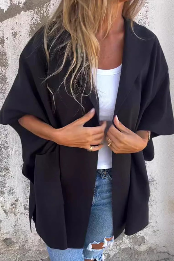 R&B | Übergroßer Losvallender Cape Mantel Damen