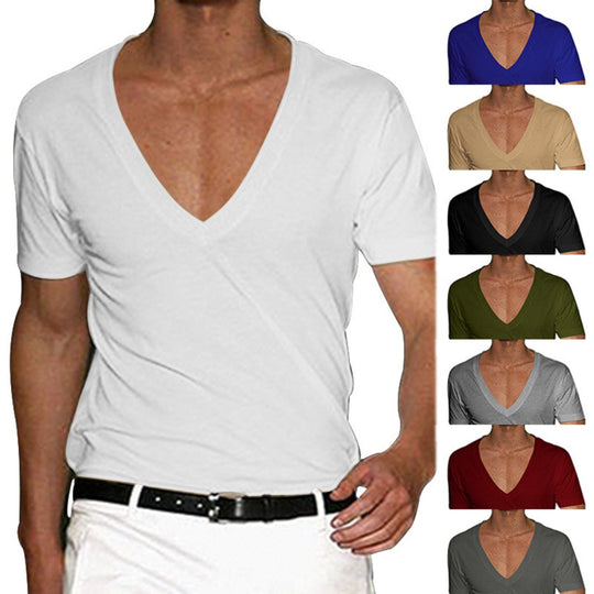 R&B | Slim Fit T-Shirt mit V-Ausschnitt