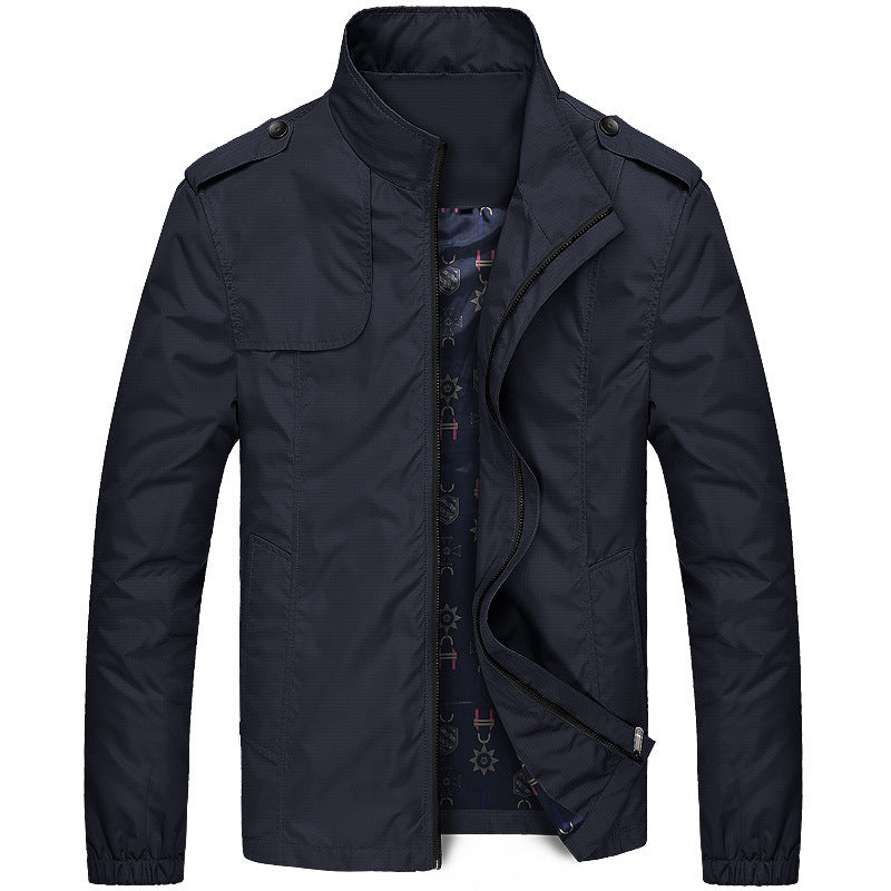 R&B | Freizeitjacke Slim Fit - Winddichte Übergangsjacke mit Stehkragen und Taschen, Modernes Design für Alltag und Outdoor