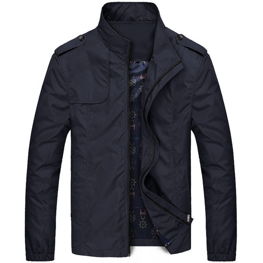 R&B | Freizeitjacke Slim Fit - Winddichte Übergangsjacke mit Stehkragen und Taschen, Modernes Design für Alltag und Outdoor