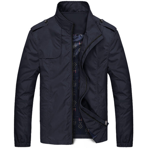 R&B | Freizeitjacke Slim Fit - Winddichte Übergangsjacke mit Stehkragen und Taschen, Modernes Design für Alltag und Outdoor