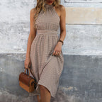 R&B | Retro-Kleid mit geometrischem Print und halbem Rollkragen