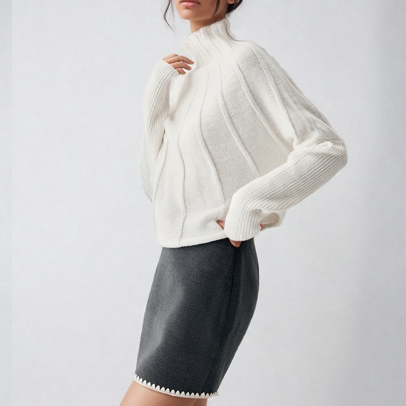 R&B | Stylische Strickrollkragenpullover für den Winter für Frauen
