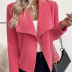 R&B | Wassermelone Langärmelige Einfarbige Strickjacke
