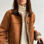 R&B | mittellange Winterjacke mit Doppelreiher für Frauen