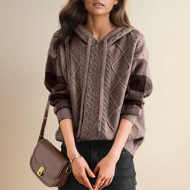 R&B | Strickpullover mit Kabelmuster Weich und Warm Perfekt für Herbst und Winter
