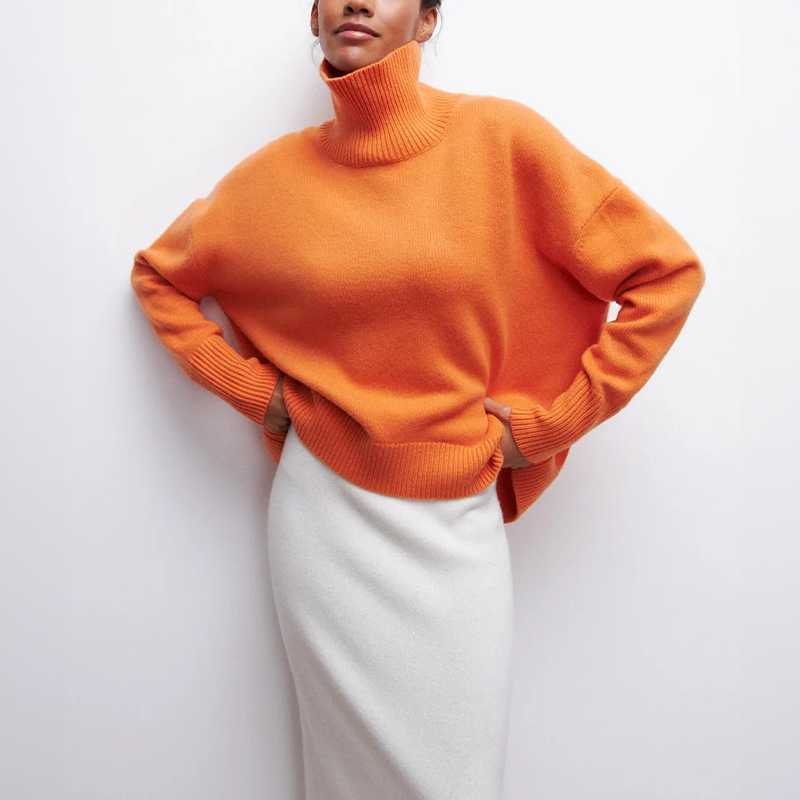 R&B | Warmer Strickrollkragenpullover für Wintertage