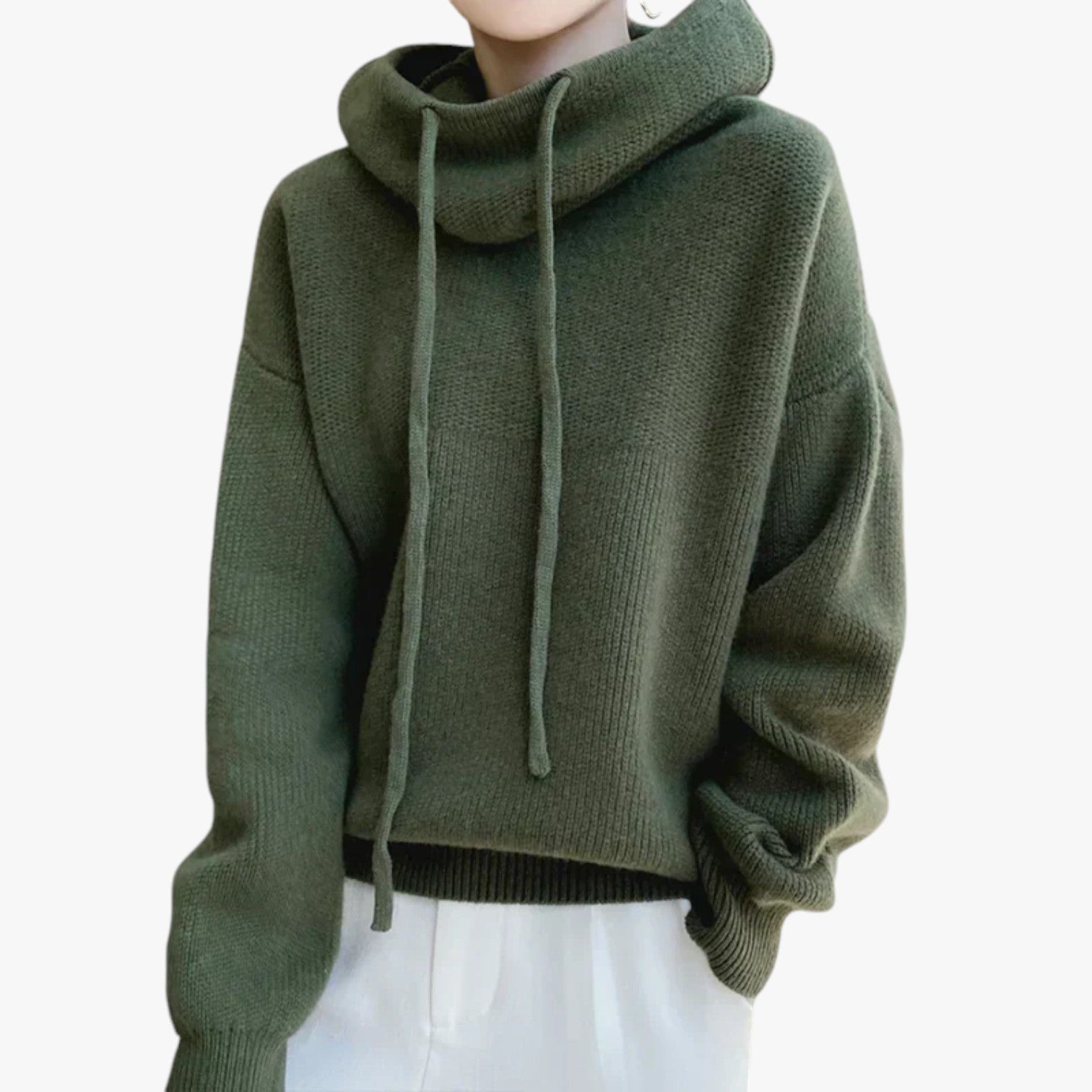 R&B | Oversized Strickpullover mit Hohem Kragen Acryl Warm und Komfortabel