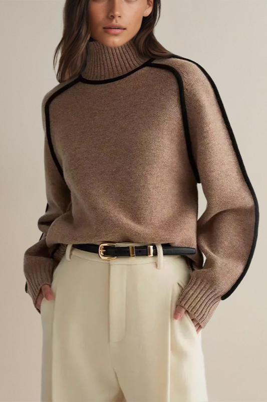 R&B | Pullover - Damen Luxus Rollkragenpullover