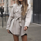 R&B | Bequeme Damen Wolljacke mit Gürtel