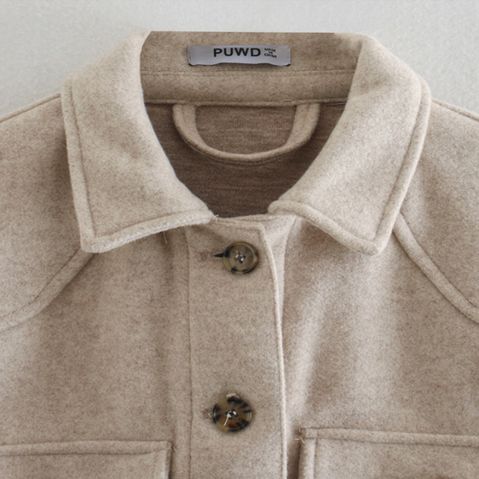 R&B | Bequeme Damen Wolljacke mit Gürtel