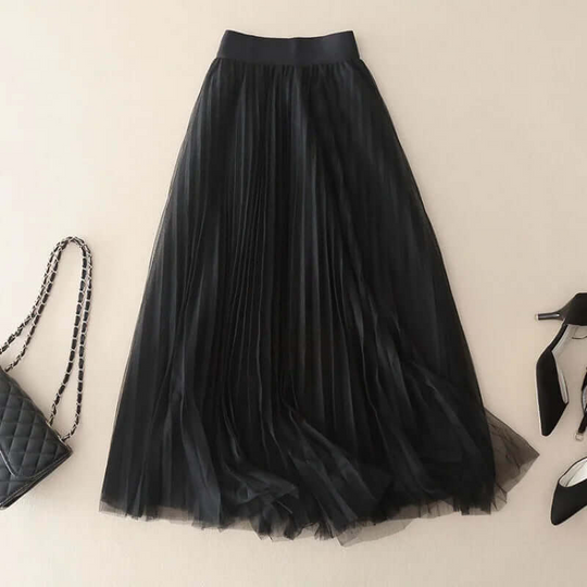 R&B | Damen Faltenrock Lang Maxi
