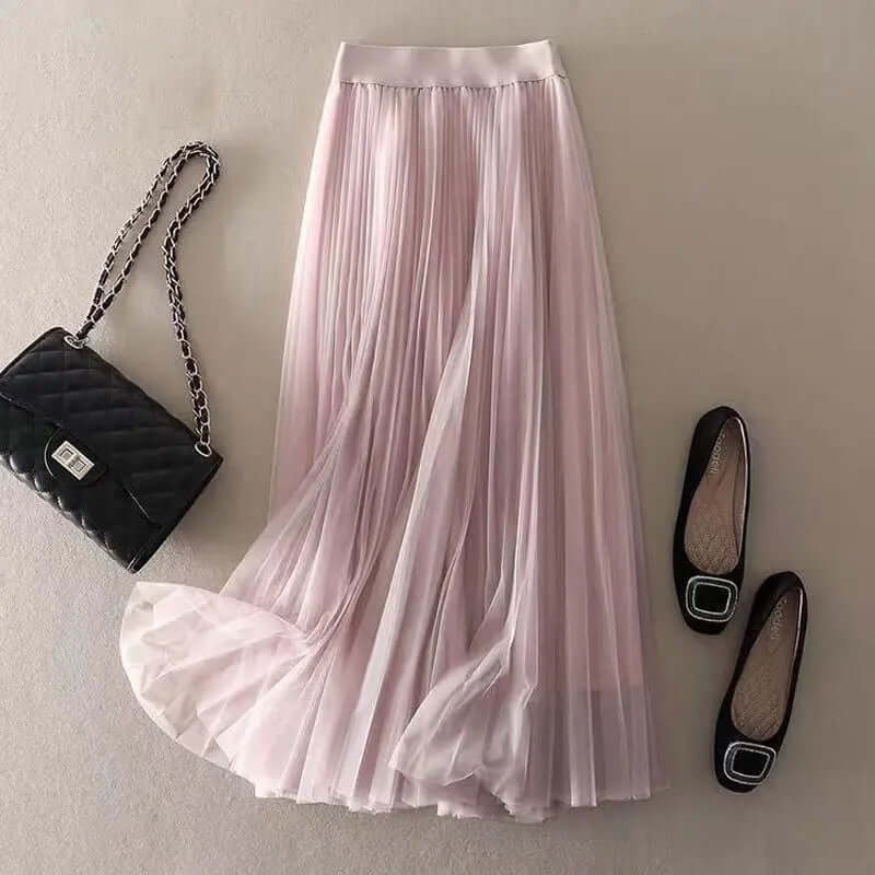 R&B | Damen Faltenrock Lang Maxi