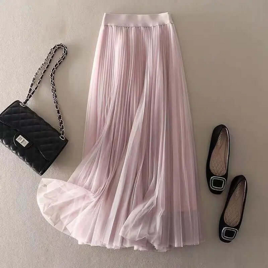 R&B | Damen Faltenrock Lang Maxi