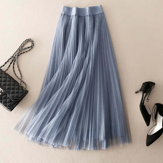 R&B | Damen Faltenrock Lang Maxi