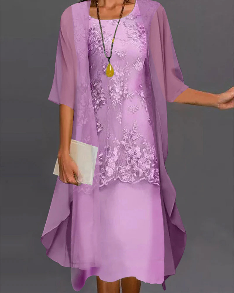 R&B | Chiffon Kleid Festliche Midi
