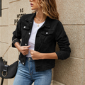 R&B | Damen Kurz Jeansjacke Schwarz