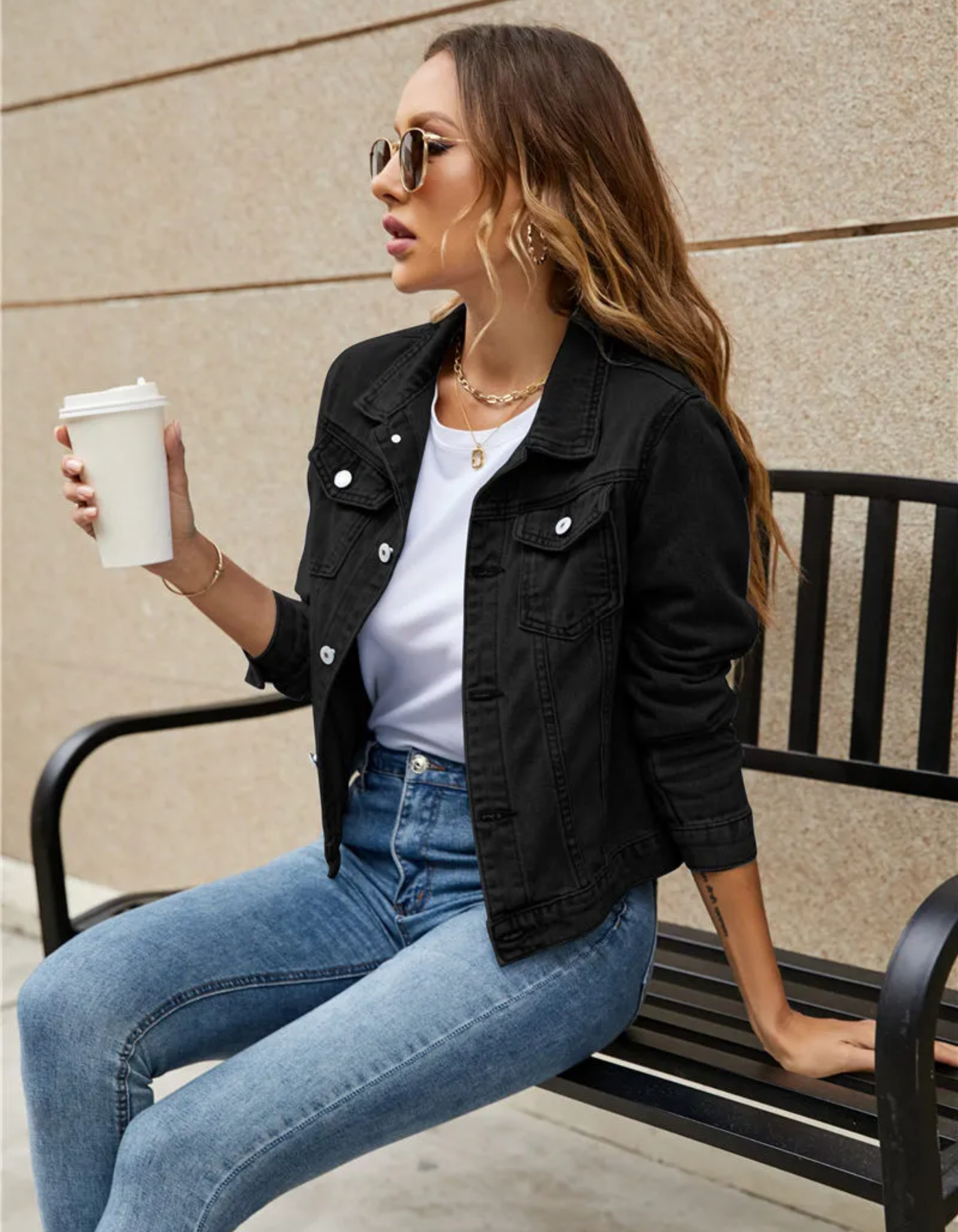 R&B | Damen Elegant Sommerjacke Schwarz
