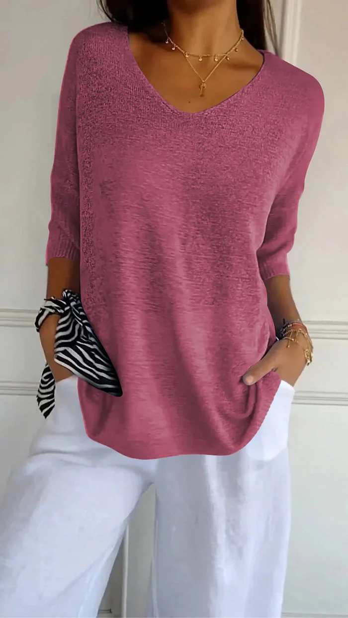 R&B | Damen Langarm Shirt Stricktop