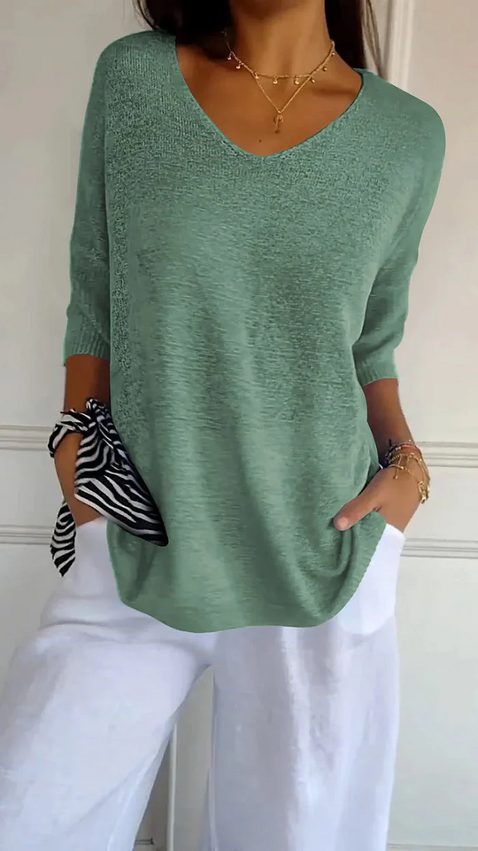 R&B | Damen Langarm Shirt Stricktop