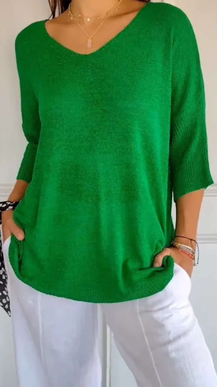 R&B | Damen Langarm Shirt Stricktop