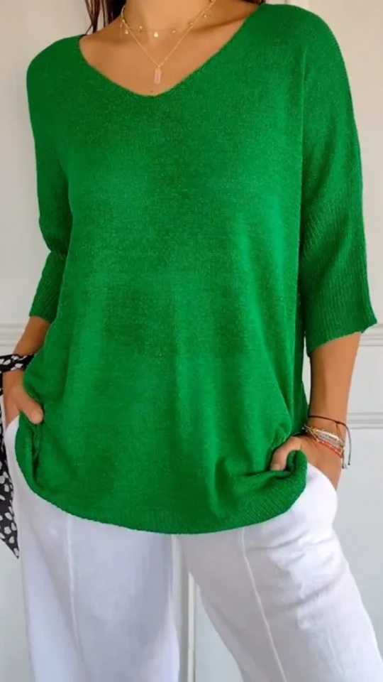 R&B | Damen Langarm Shirt Stricktop