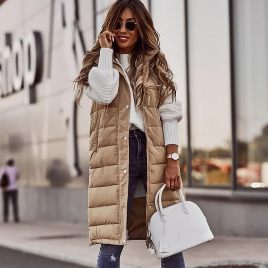 R&B | Damen Leichte Steppjacke Daunenjacke Lang