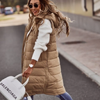 R&B | Damen Leichte Steppjacke Daunenjacke Lang