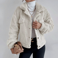 R&B | Damen Button-Down Sherpa Jacke