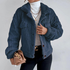 R&B | Damen Button-Down Sherpa Jacke