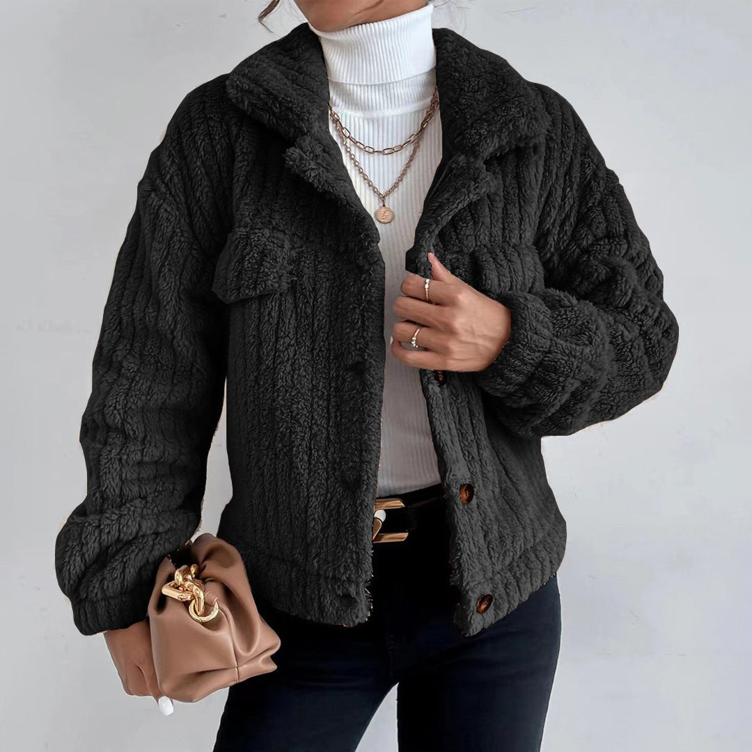R&B | Stylicher Kurzer Fleece Mantel für Frauen