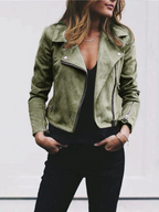 R&B | Damen Schwarz Bikerjacke Ubergangs