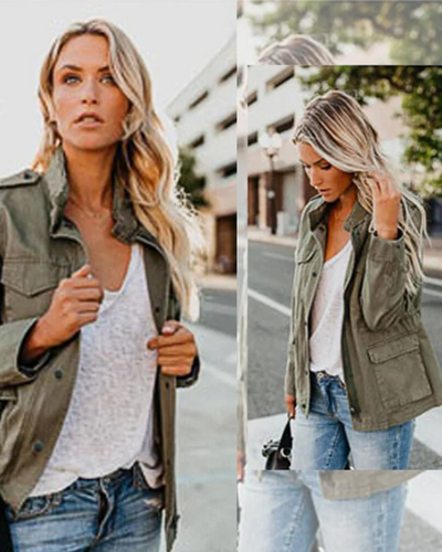 R&B | Damen Kurz Jeansjacke Weinlese