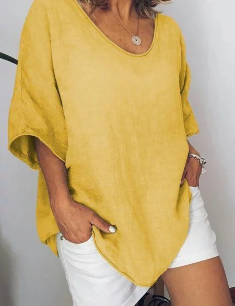 R&B | Damen Oversized T-Shirt Weiß