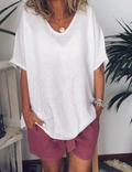 R&B | Damen Oversized T-Shirt Weiß