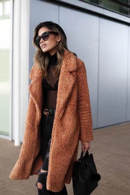 R&B | Mantel - Strukturierter Teddy-Look