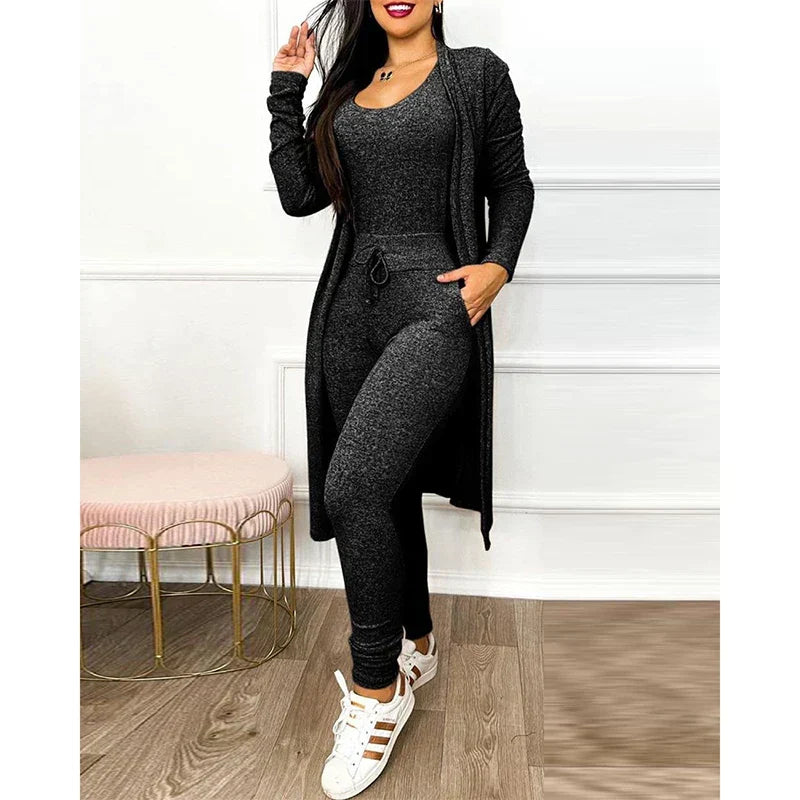 R&B | Damen 3 Teiliges Loungewear Satz mit Jacke