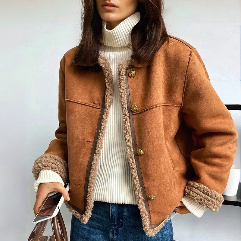 R&B | Vintage Wildlederjacke - Warmer und Bequemer Schnitt
