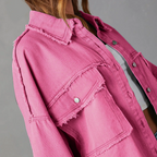 Weite Jeansjacke aus Baumwolle