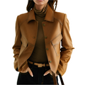 R&B | Vintage Stil Damen Vegane Lederjacke
