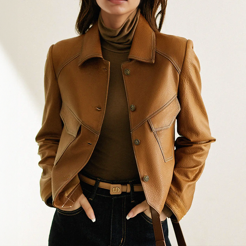 R&B | Braune Jacke für Damen Langarm