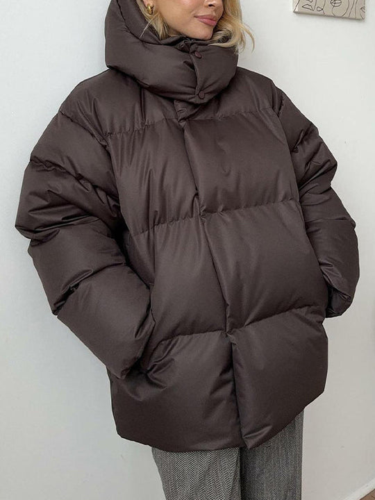 R&B | Mehrfarbiges Gepolstertes Jacket mit Kapuze